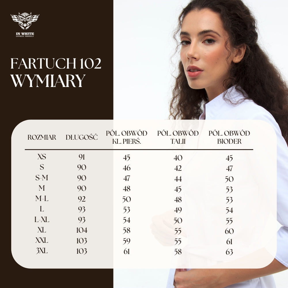 Fartuch medyczny 102 Biały