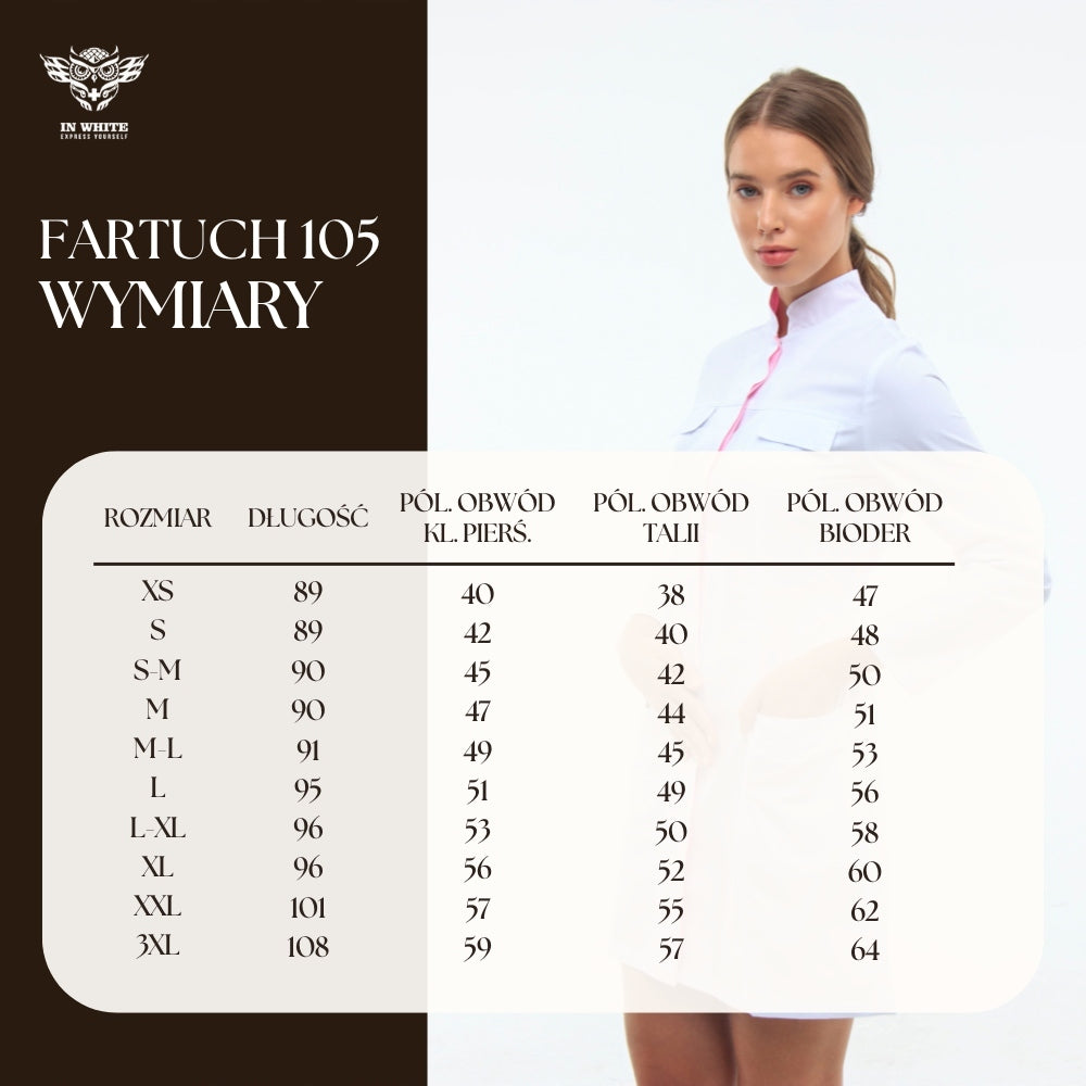 Fartuch medyczny 105/1 Biały