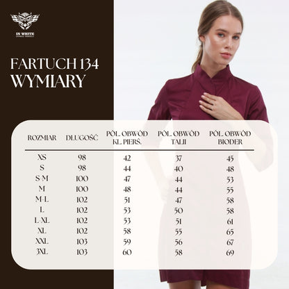Fartuch medyczny 134 — Bakłażan