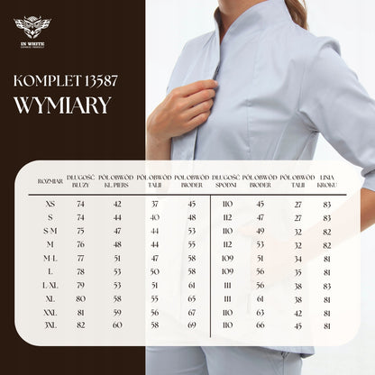 Komplet medyczny 13587 Jasnoszary