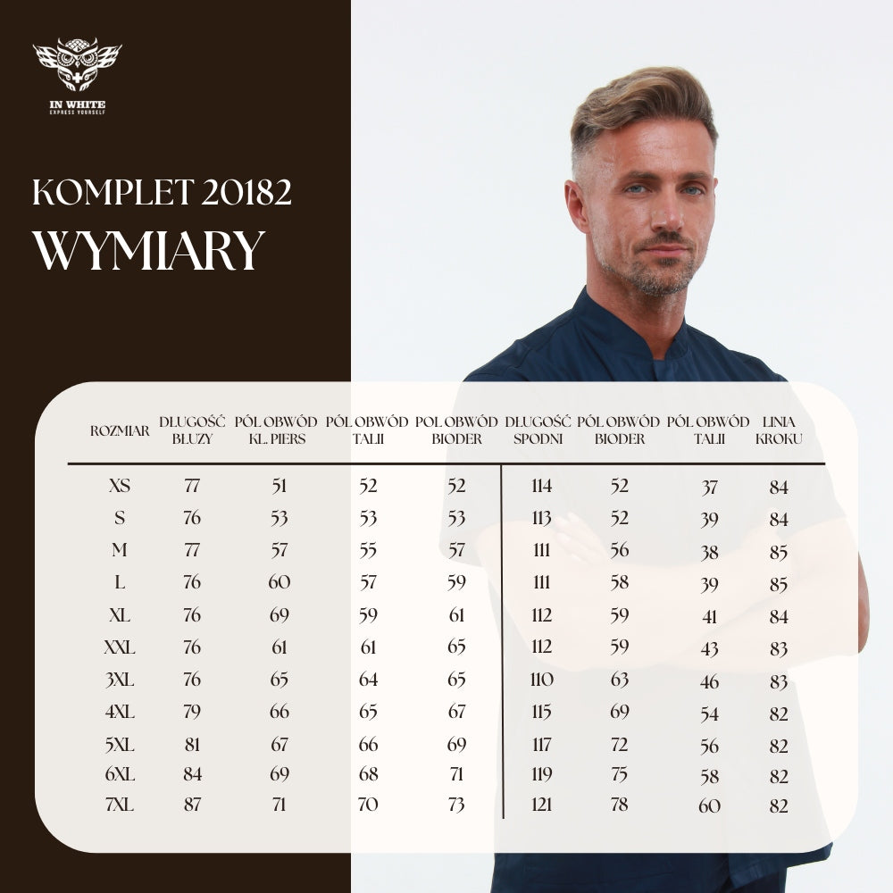 Komplet medyczny 20182 — Jasnoszary