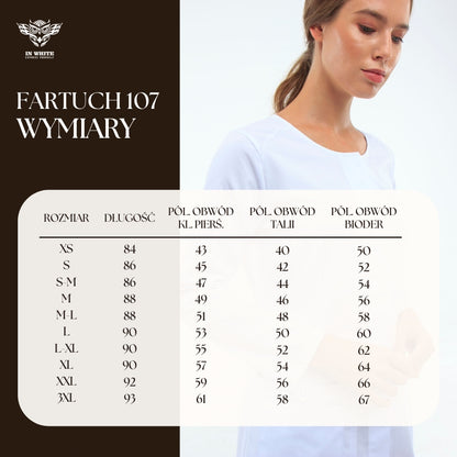 Fartuch medyczny 107 Biały
