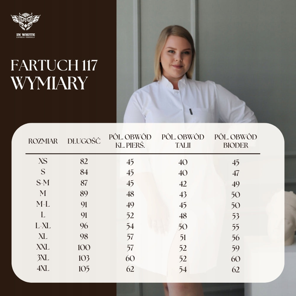 Fartuch medyczny 117 Biały