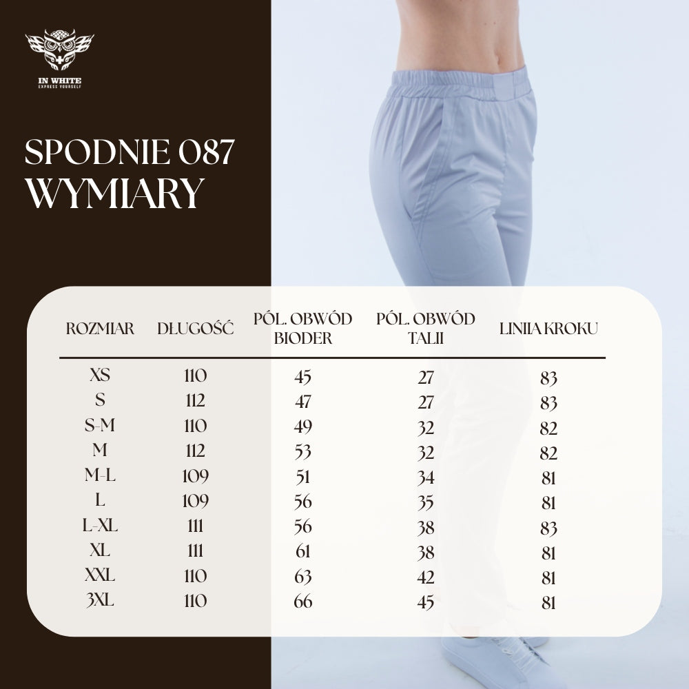 Spodnie medyczne 87 — Biały