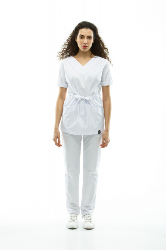 Медичний костюм 2387 Білий/Білий