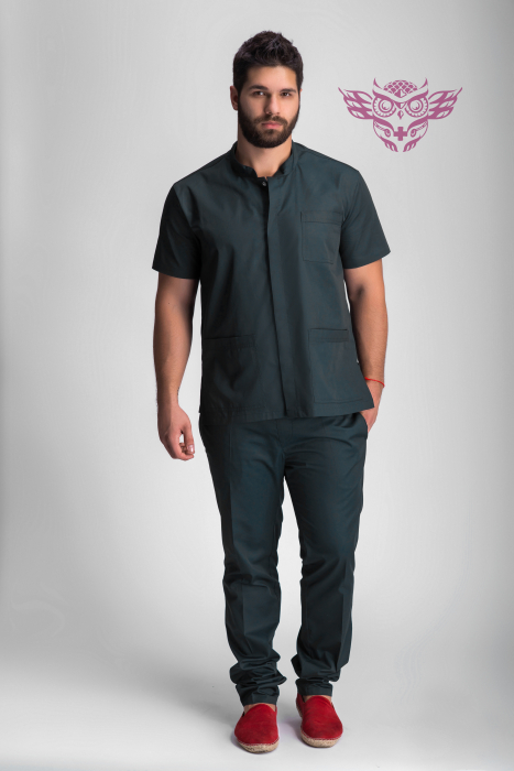 Медицинские брюки 82 Мокрый асфальт