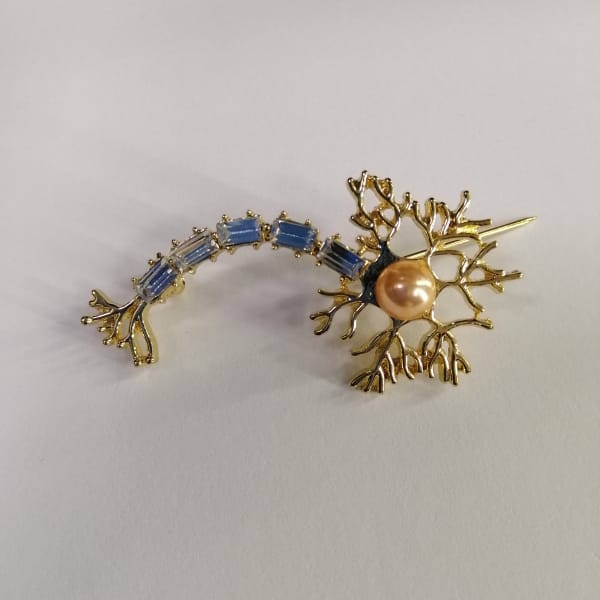 Broszka "Neuron" srebrna