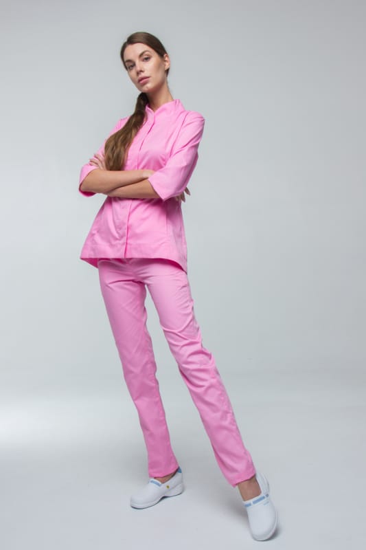 Медичний костюм 13587 Світло-рожевий