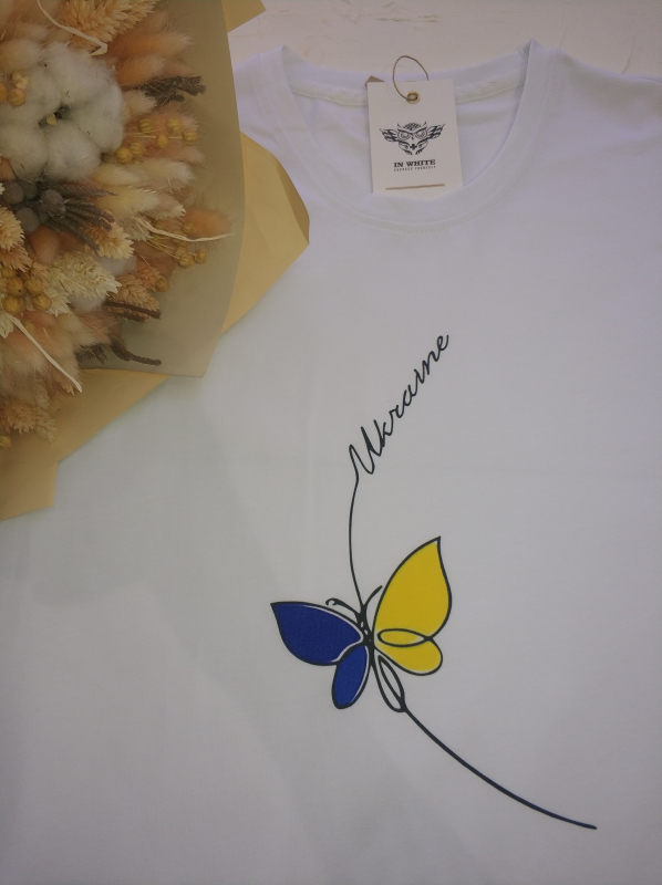 Medizinisches T-Shirt 6600 Weiß - Schmetterling Ukraine