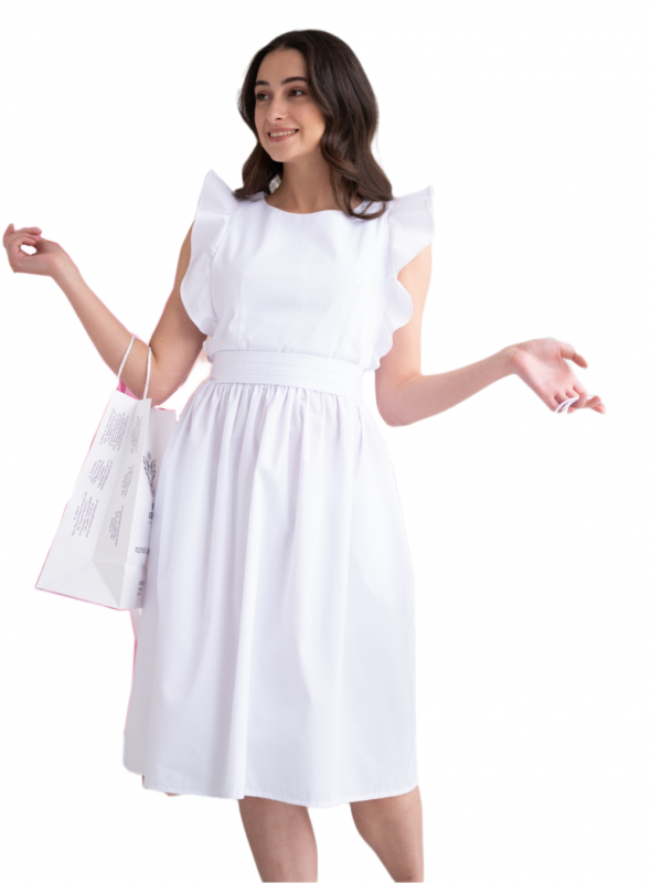 Медична сукня 114 Білий
