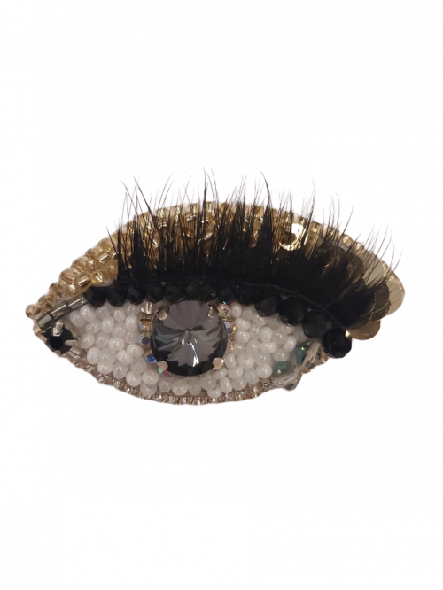 Брошка "Око, чорні вії" Ручна робота