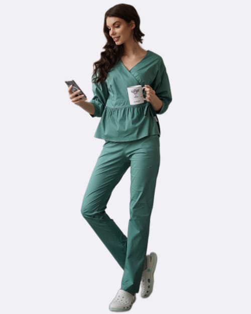 Медичний костюм 40987 Темно-оливковий Медичний костюм 40987 Темно-оливковий