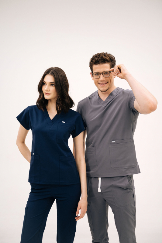 Bluza medyczna 603 Mokry asfalt