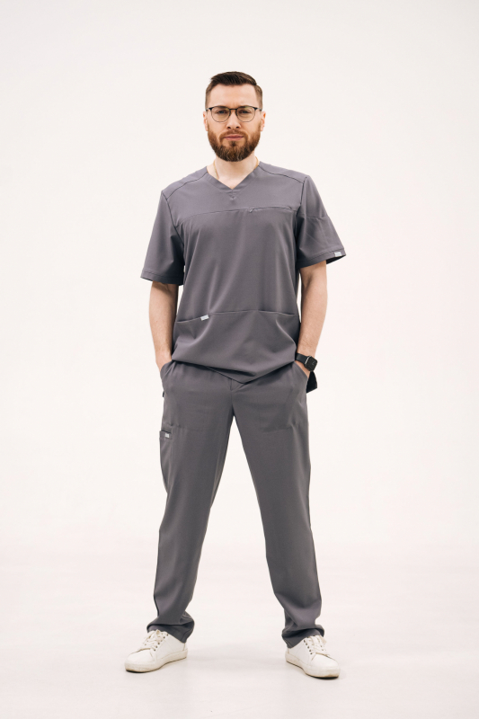 Spodnie medyczne 70 Mokry asfalt