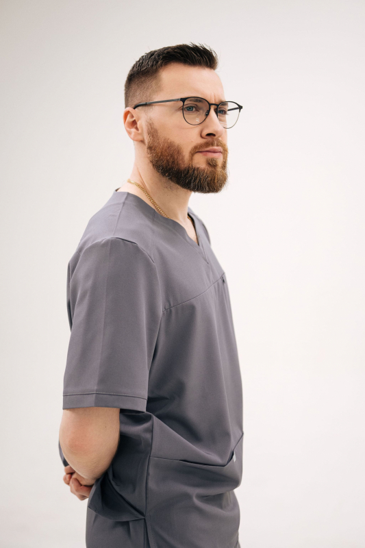 Bluza medyczna 601 Mokry asfalt