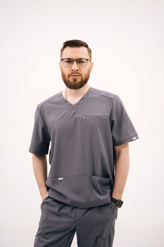 Bluza medyczna 601 Mokry asfalt