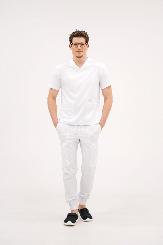 Spodnie medyczne 65 Białe