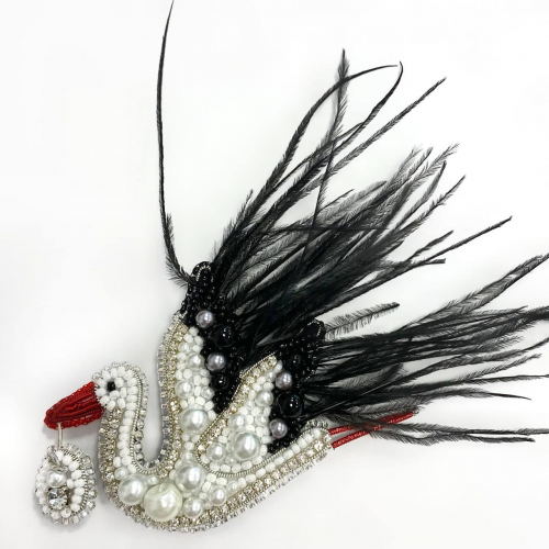 Брошка "Лелека" Ручна робота